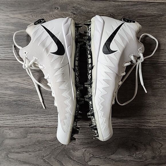 Nike Alpha Menace Pro Mid TD P Football Cleats White AJ6604-102 Men's Size 13 - Picture 9 of 10